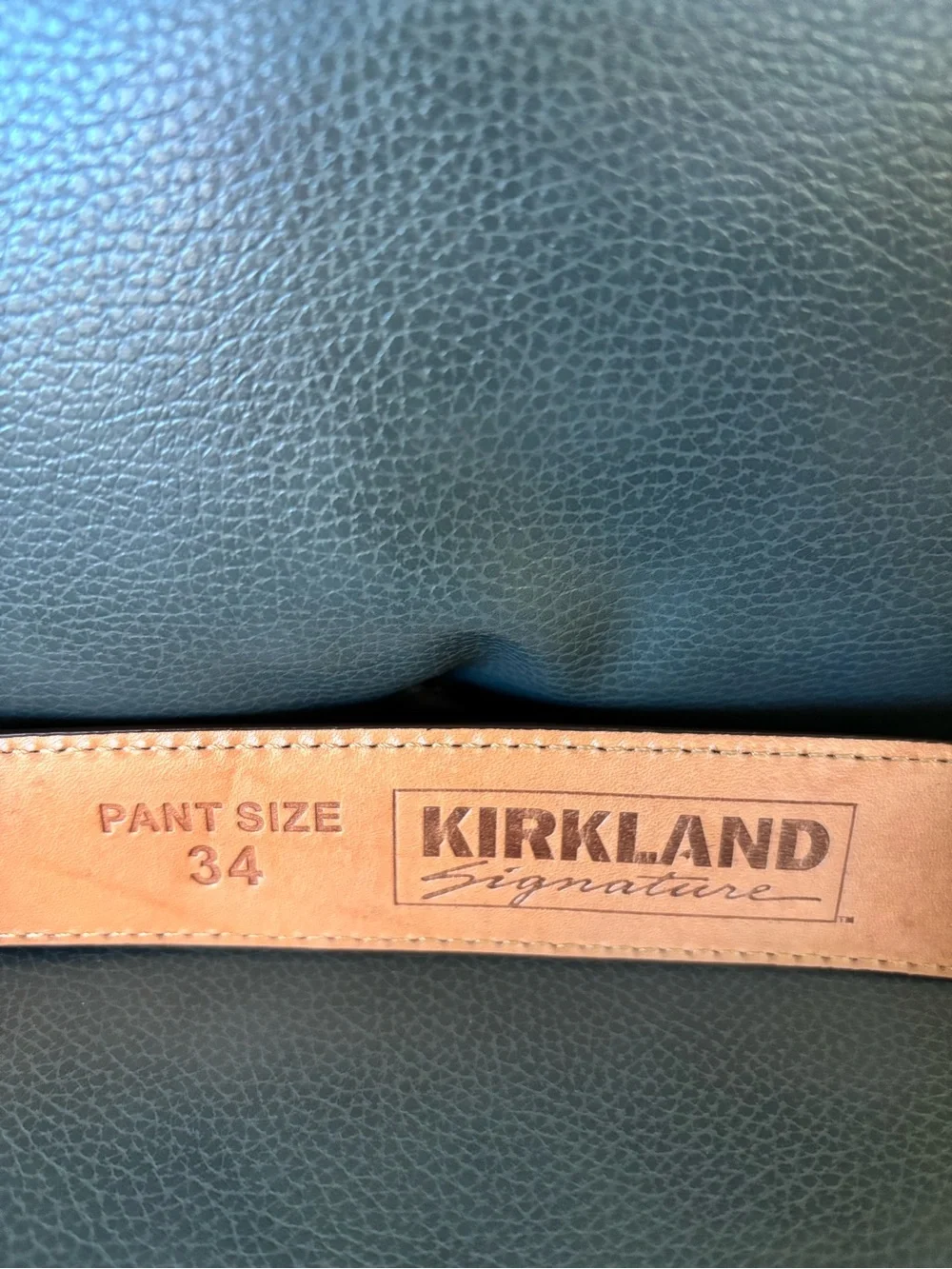 Kirkland Signature Italian Full Grain Leather Men's Belt size 36